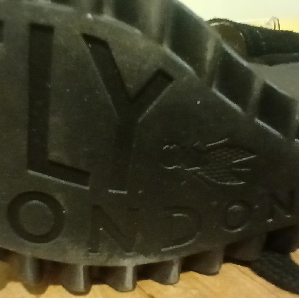 Fly London Suede Wedge Ankle Boots Lace Up Black Comfortable Size 38. NEW W/Box - Picture 8 of 8